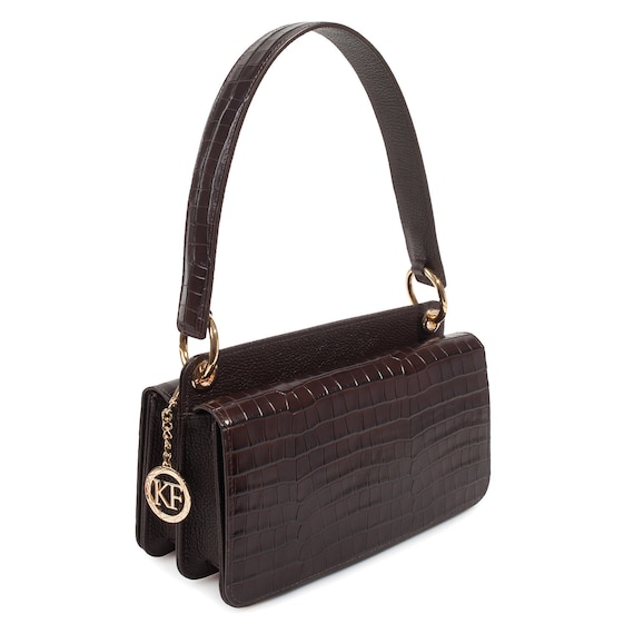dark brown leather handbags uk