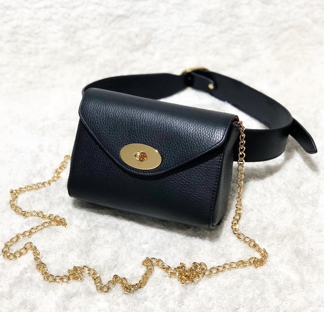 Leather women's belt bag Black Leather belt Bag | Etsy