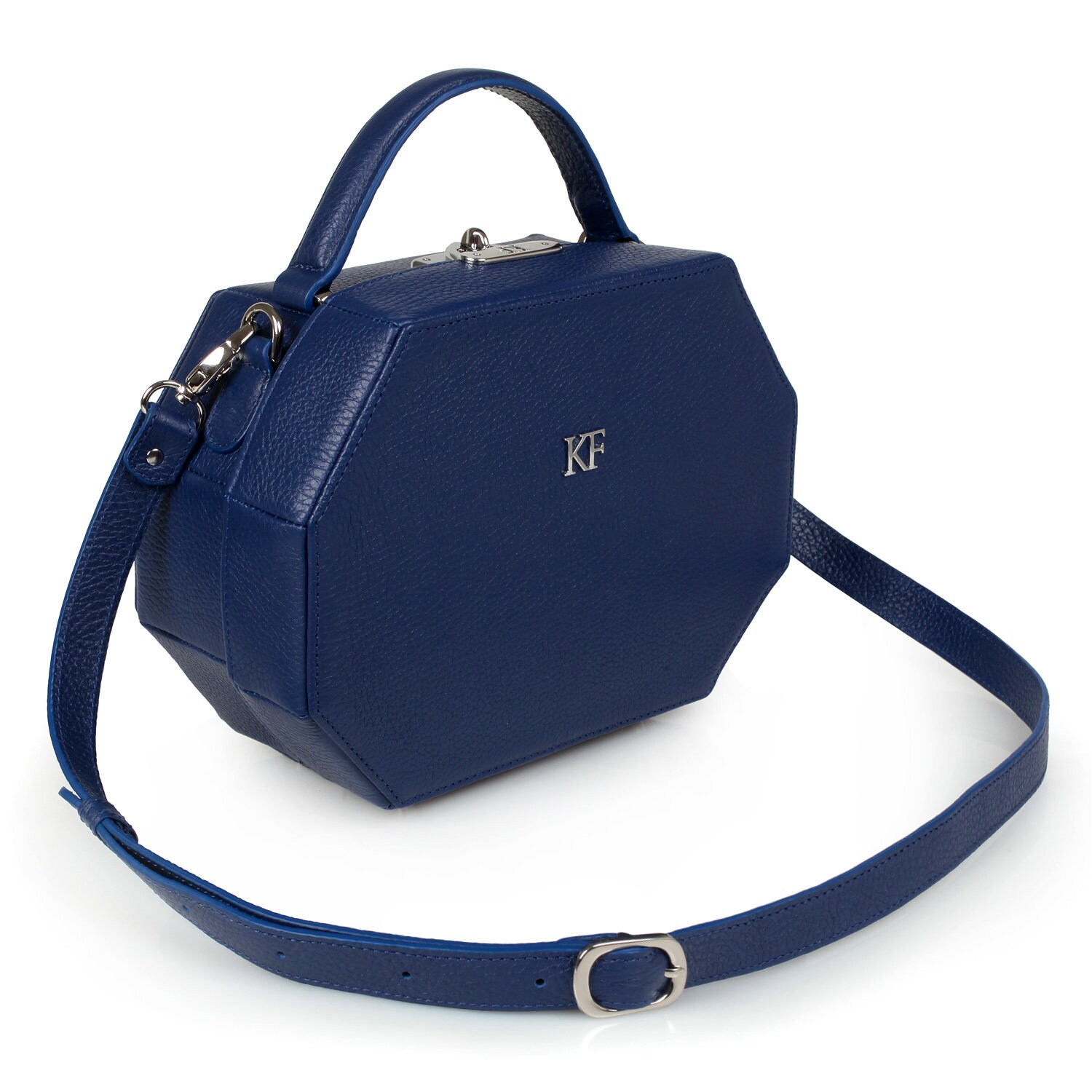 Leather Boxbag Blue Leather Box Bag Women's Leather Etsy