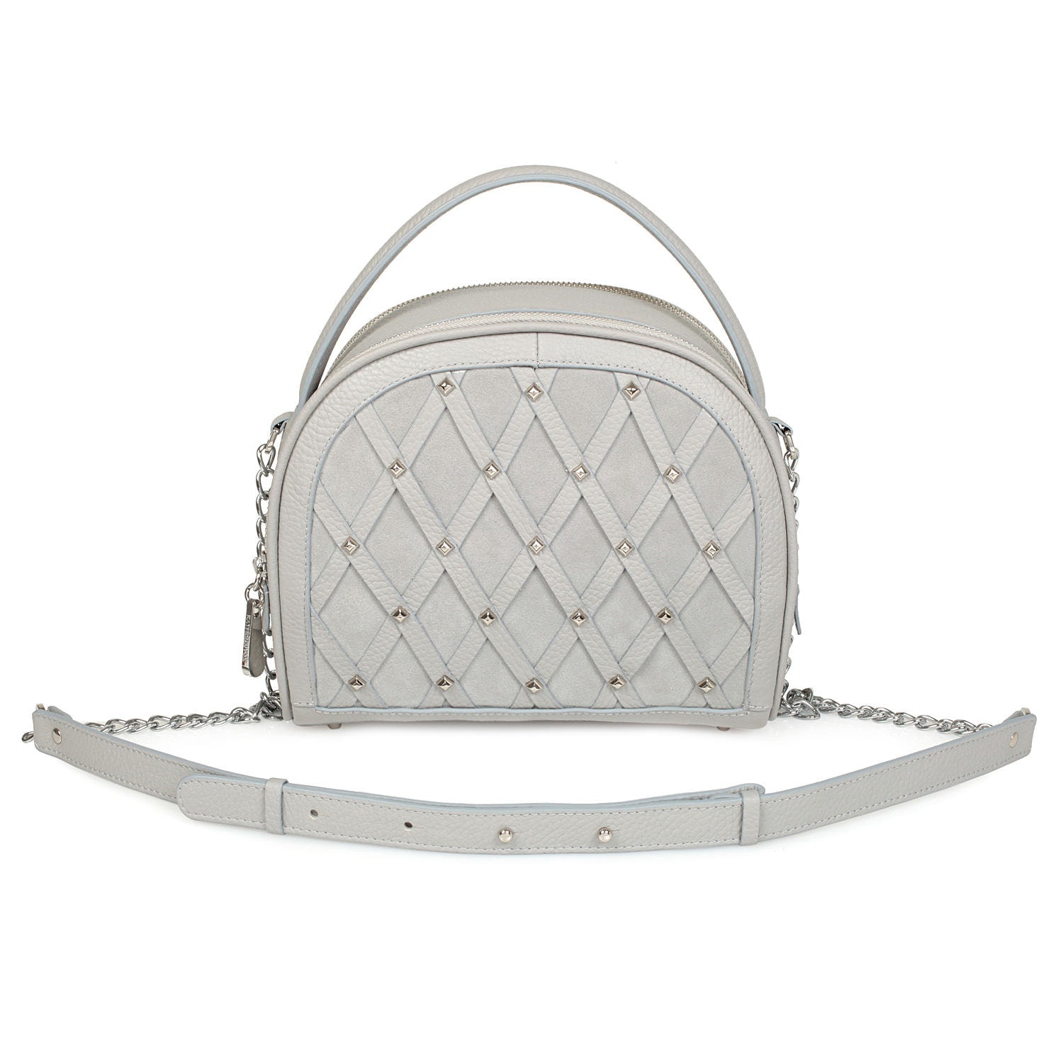 Leather Cross body Bag Grey Leather Shoulder Bag Women's Etsy