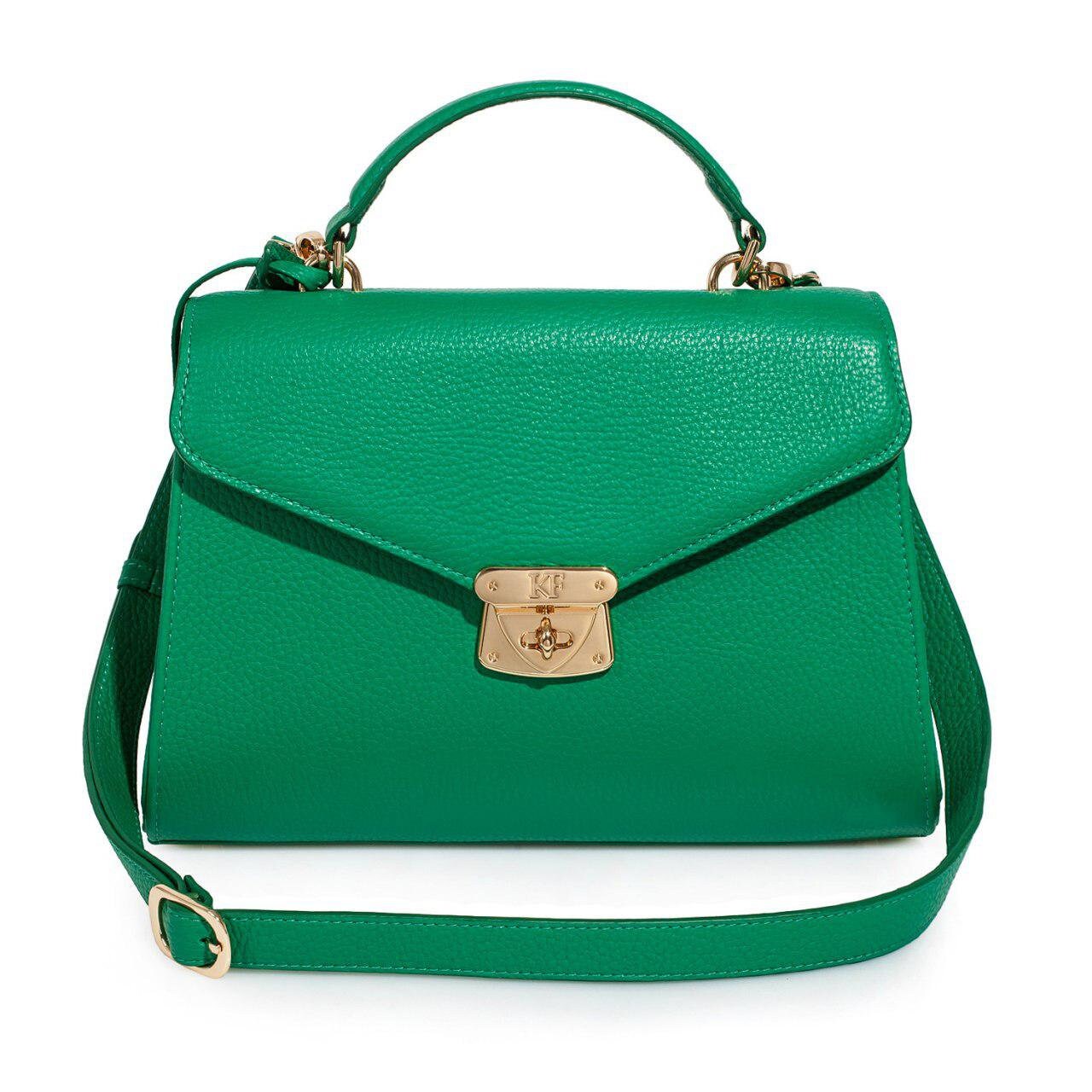 Leather Top Handle Bag Green Leather Handbag Top Handle | Etsy