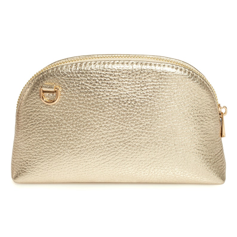 Leather Cross Body Bag Gold Leather Shoulder Bag Women's Etsy