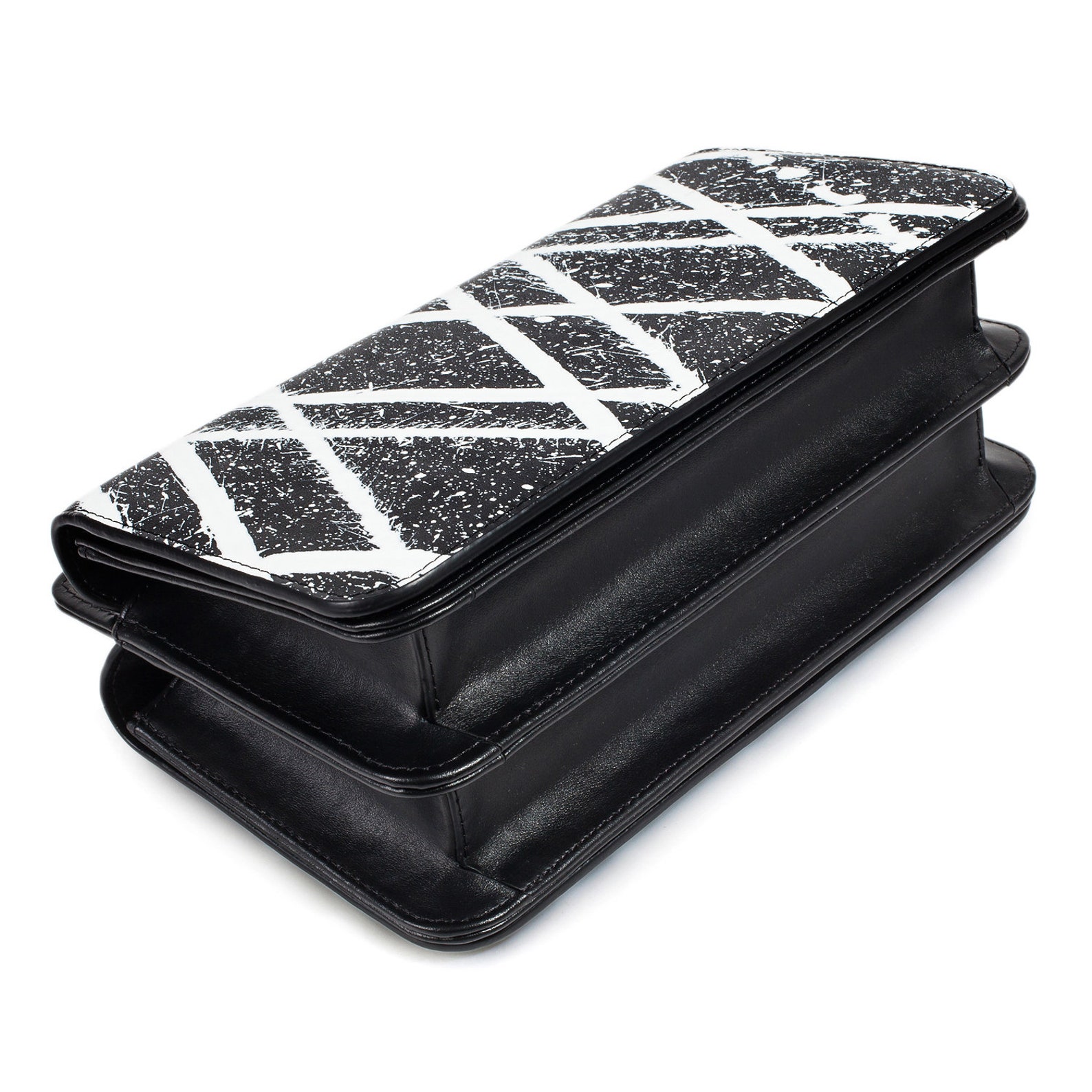 Leather Baguette Bag Black Leather Baguette Bag Women's Etsy