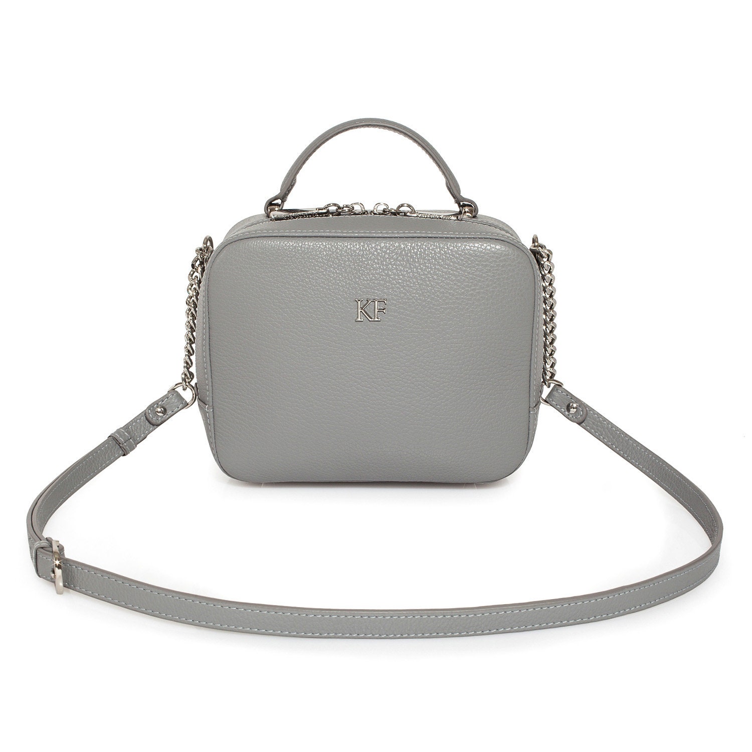 Leather Cross Body Bag Grey Leather Shoulder Bag Women's Etsy Australia