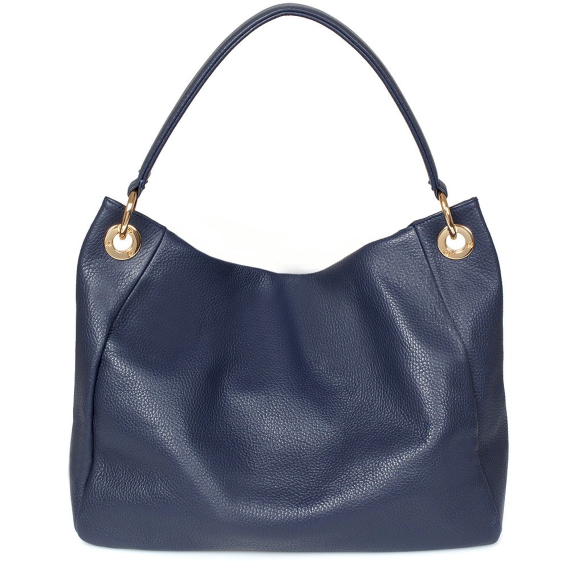 Leather Hobo Bag Dark Blue Leather Hobo Bag Women's Etsy