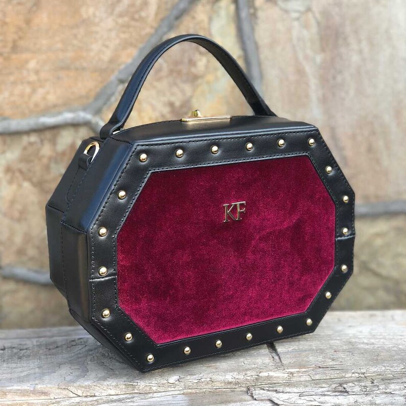 Leather Boxbag Black Leather Box Bag Women's Leather Etsy