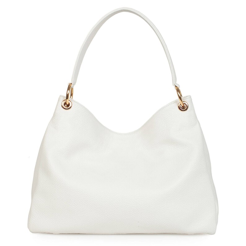 Leather Hobo Bag White Leather Hobo Bag Women's Leather Etsy