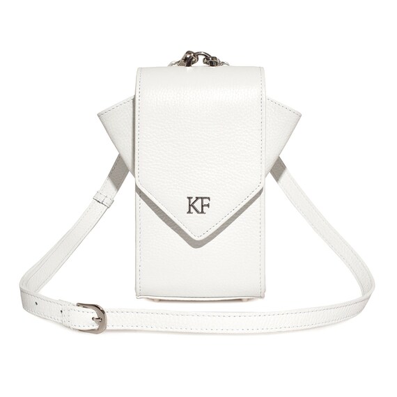 Leather Cross Body Bag White Leather Shoulder Bag Etsy