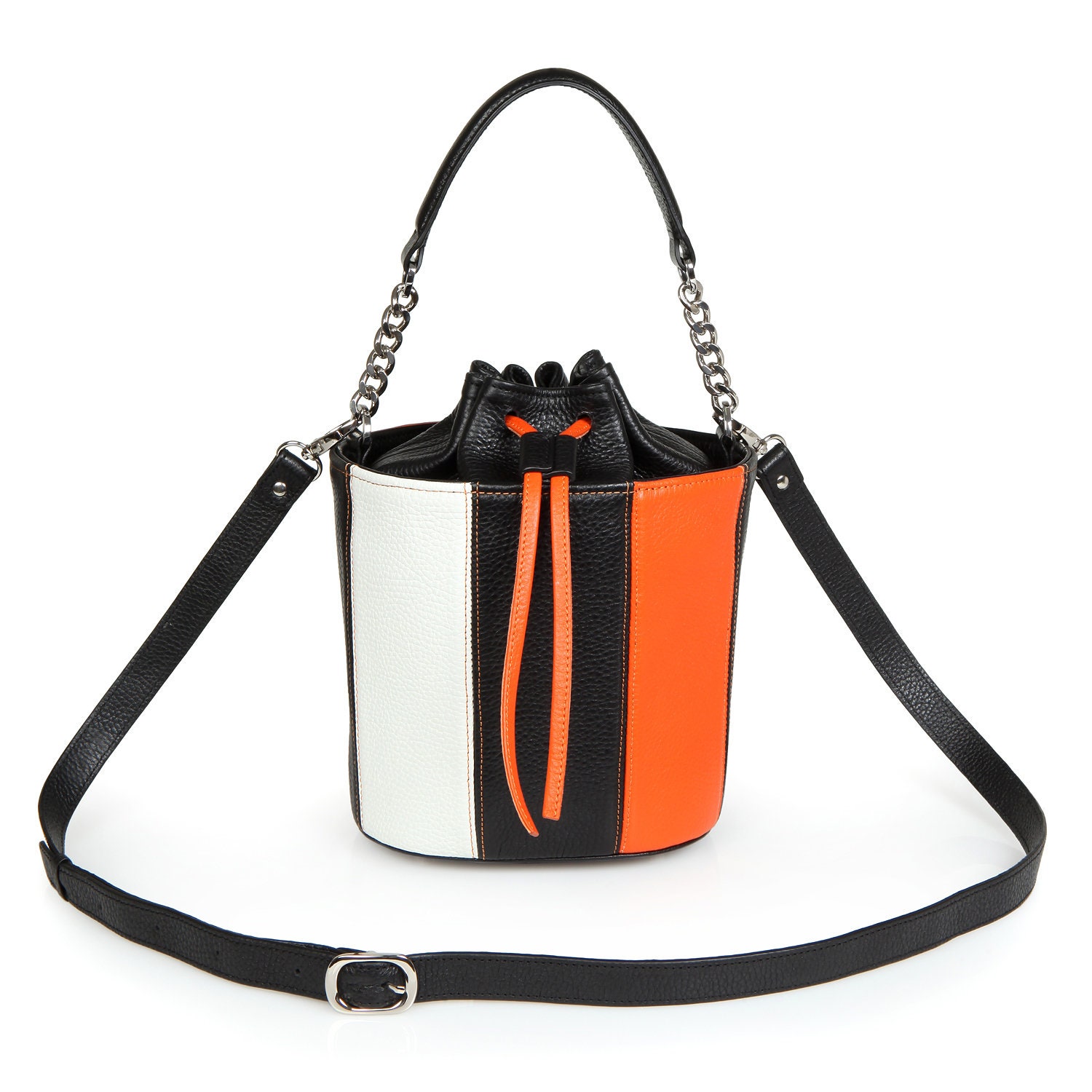 black leather cross bag