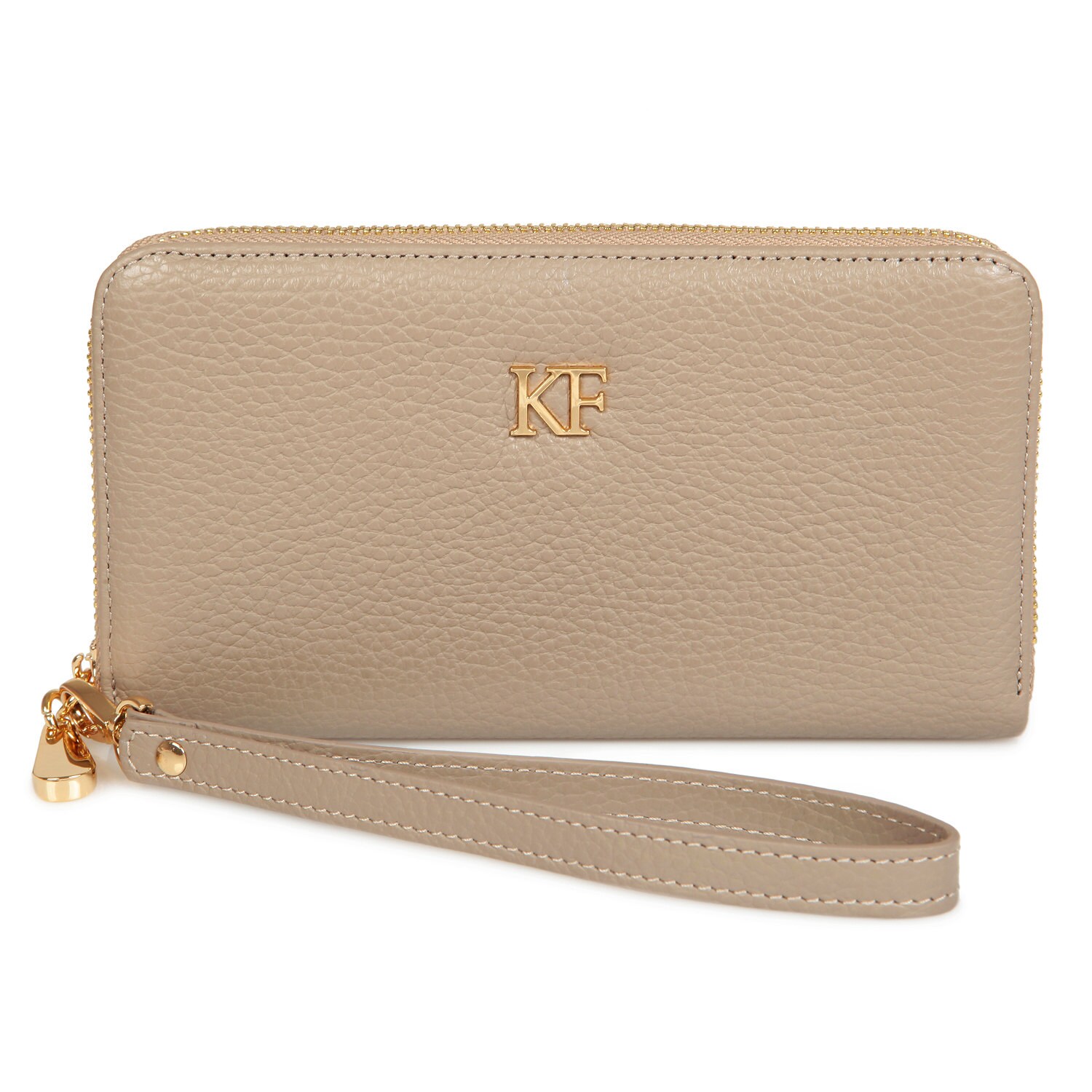 Leather Wallet Woman Grey Beige Leather Womens Wallet Woman Etsy