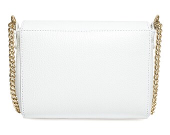 Leather Crossbody Bag, White Leather Shoulder Bag, Women's
