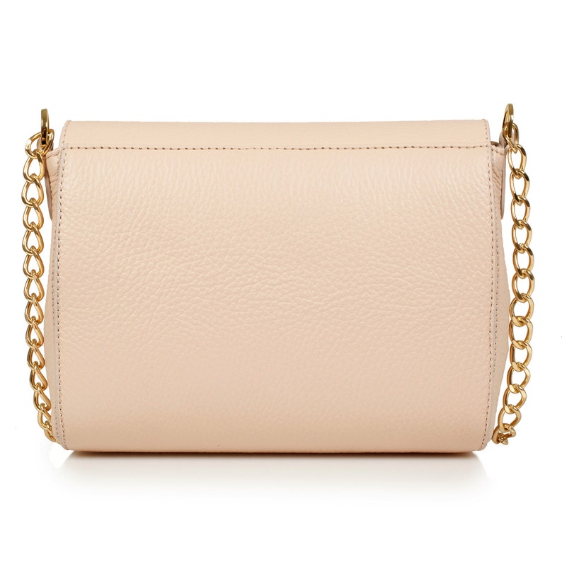 Leather Cross Body Bag Beige Leather Shoulder Bag Etsy