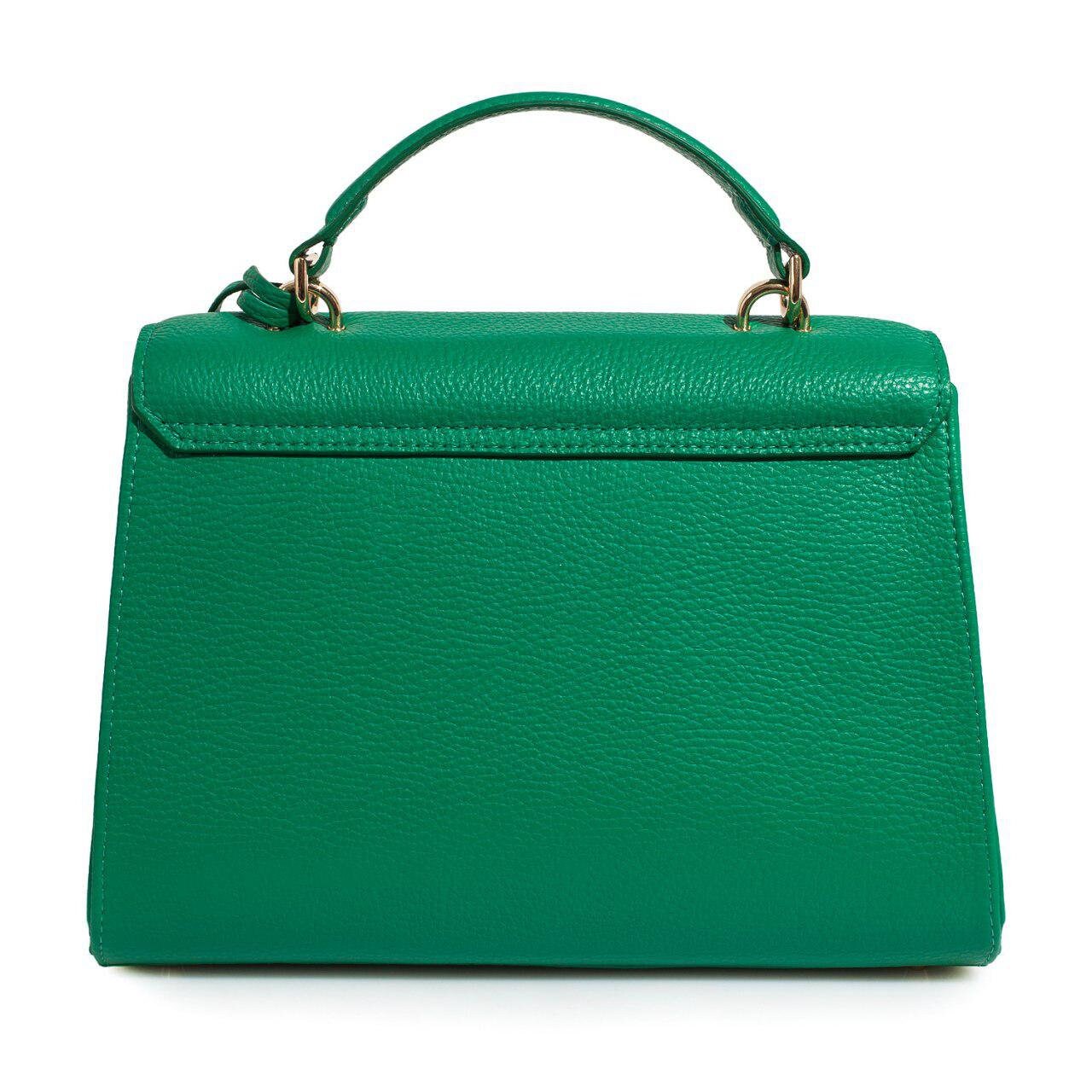 Leather Top Handle Bag Green Leather Handbag Top Handle Etsy