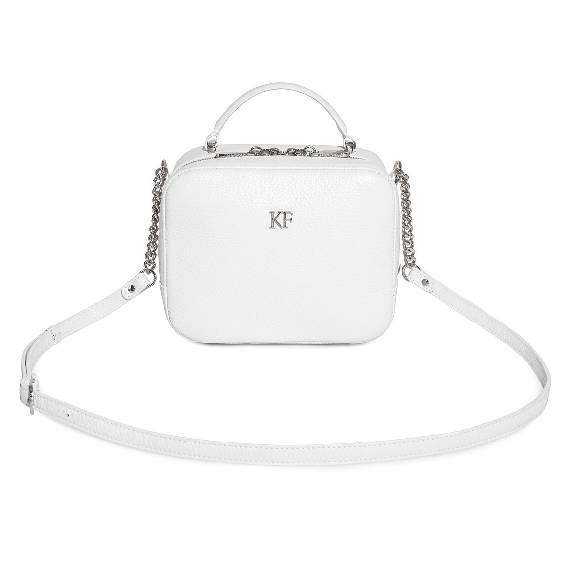 Leather Cross Body Bag White Leather Shoulder Bag Etsy