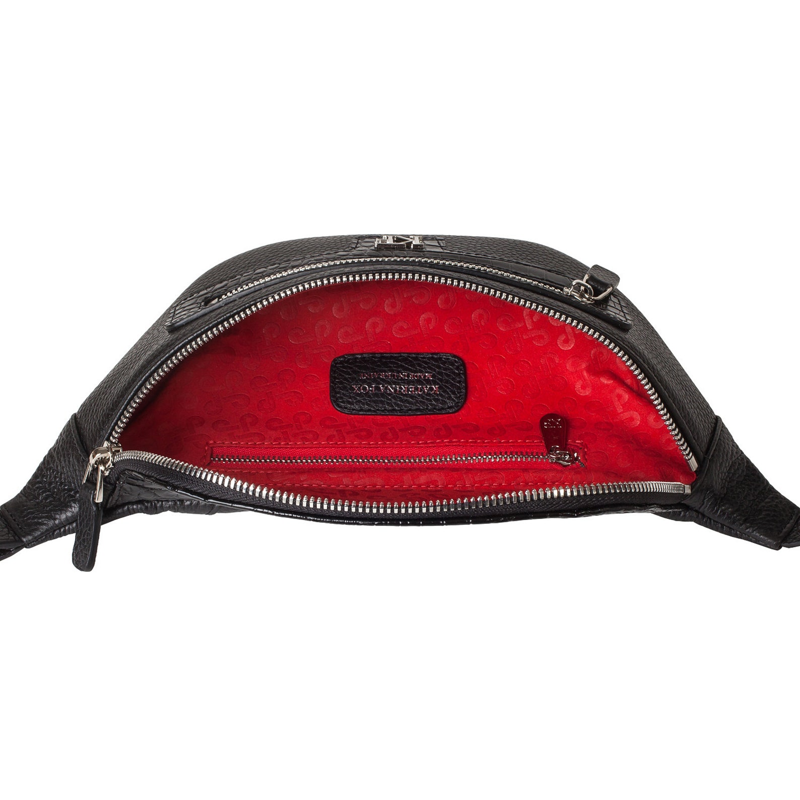 Leather Women's Banana Bag Black Leather Banana Bag Etsy