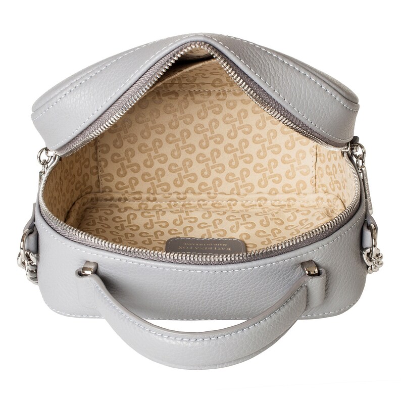 Leather Cross Body Bag Grey Leather Shoulder Bag Women's Etsy