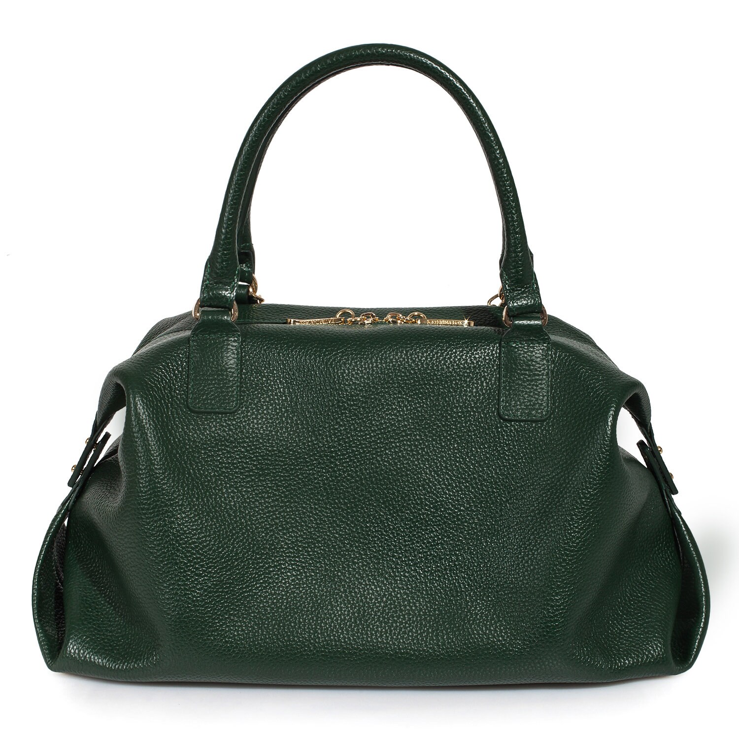 Leather Top Handle Bag Dark Green Leather Handbag Top Handle | Etsy