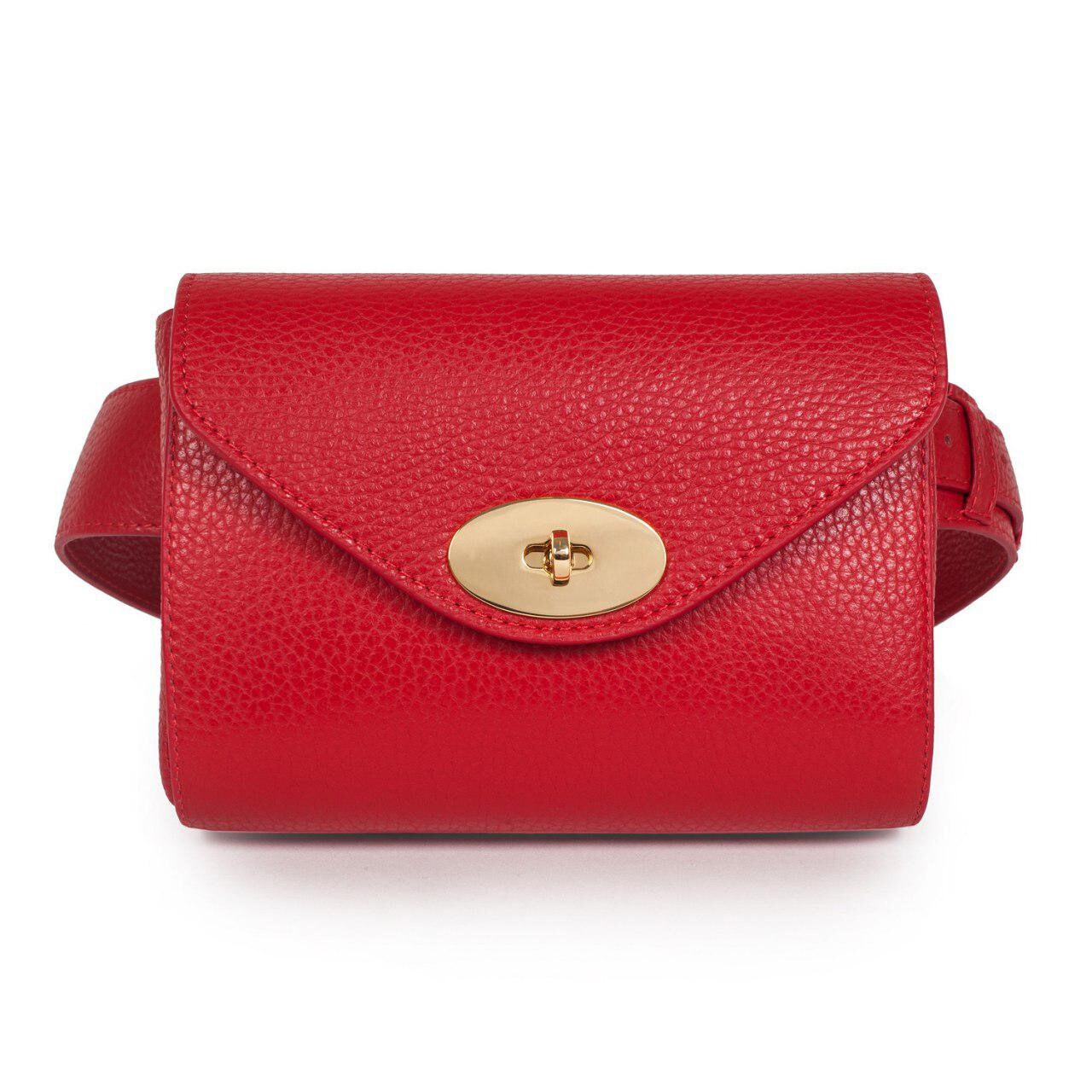 Leather women's belt bag Red Leather belt Bag Etsy