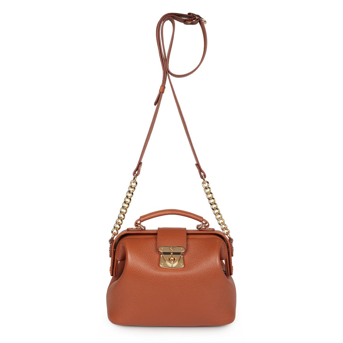 Leather Doctor Bag for Women Ginger Leather Shoulder Bag Etsy