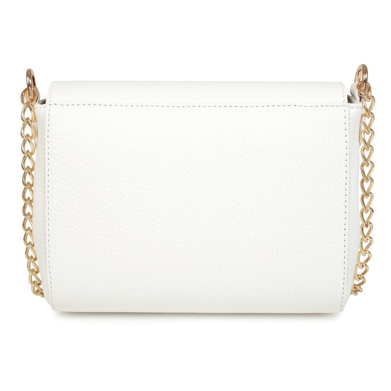 Leather Crossbody Bag White Leather Shoulder Bag Women's Etsy