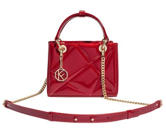 Bright Red Patent Ben De Lisi Handbag Stylish Organizing Bag 5 Compartments Etsy UK