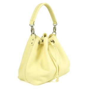Leather Crossbody Bag Yellow Leather Shoulder Bag - Etsy