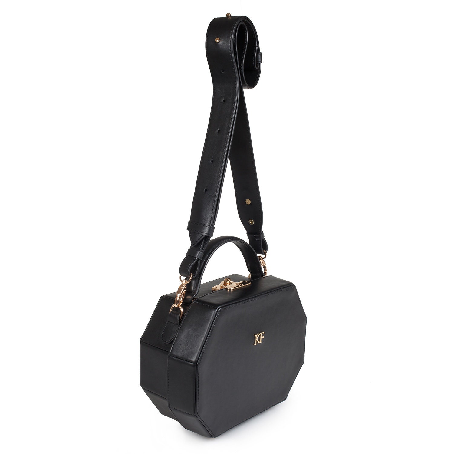 Leather Boxbag Black Leather Box Bag Women's Leather Etsy