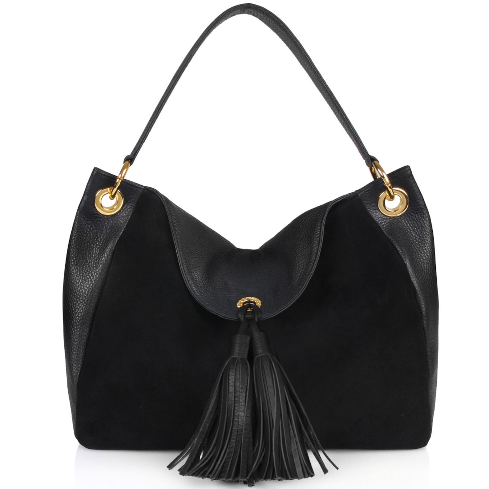 Leather Hobo Bag Black Leather Hobo Bag Women's Leather Etsy