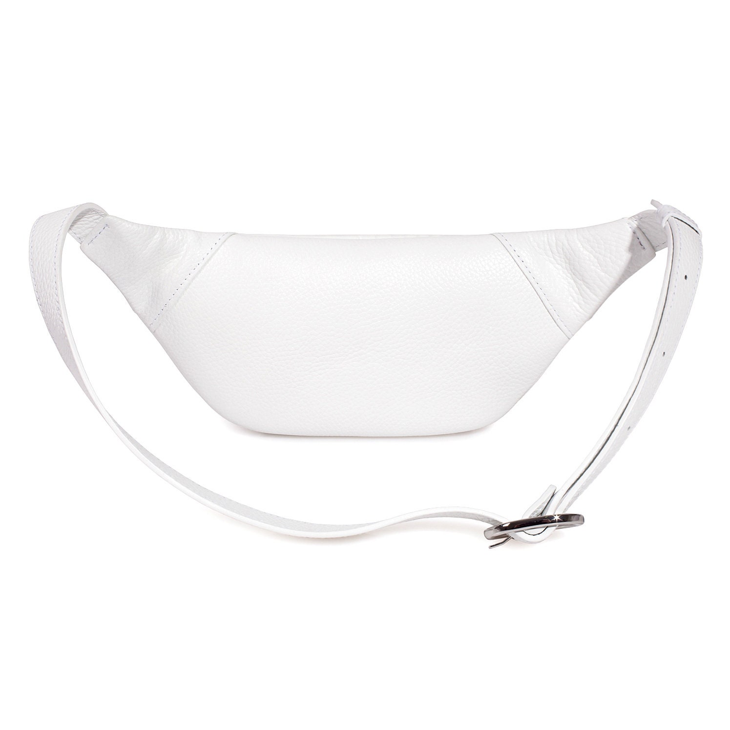 Leather Women's Banana Bag White Leather Banana Bag Etsy