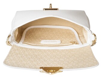 Leather Crossbody Bag, White Leather Shoulder Bag, Women's