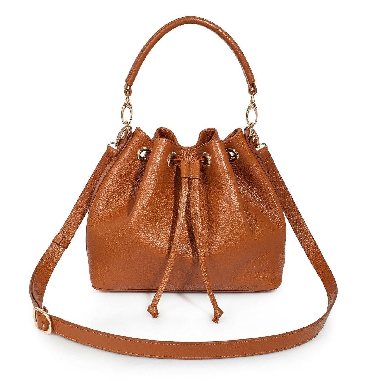 Delilah leather bucket bag new arrivals