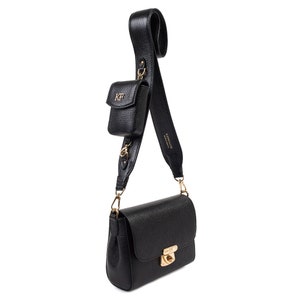 Leather Cross body Bag, Black Leather Shoulder Bag, Women's Leather Crossbody Bag, Leather bag KF-3809 image 4