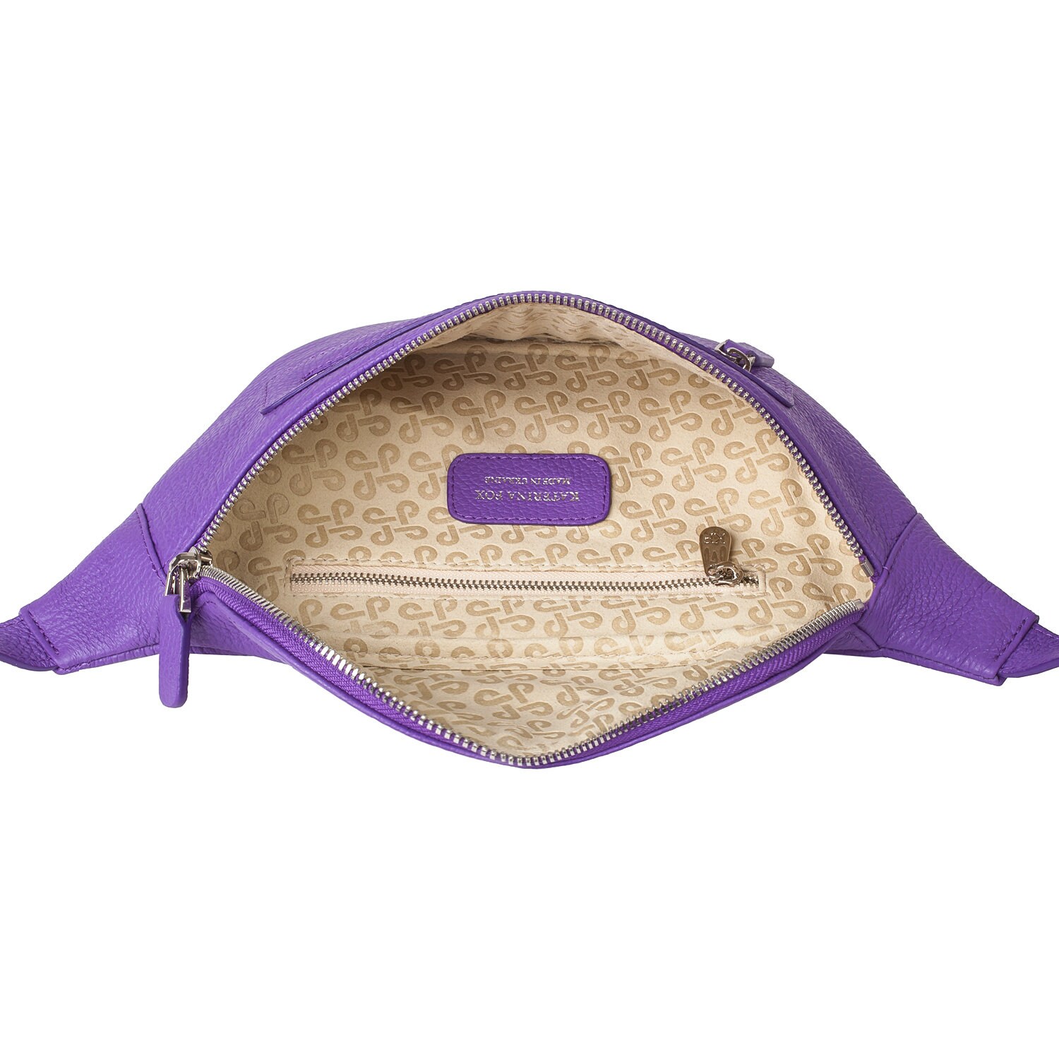 Leather women's Banana bag Ultraviolet Leather Banana Etsy