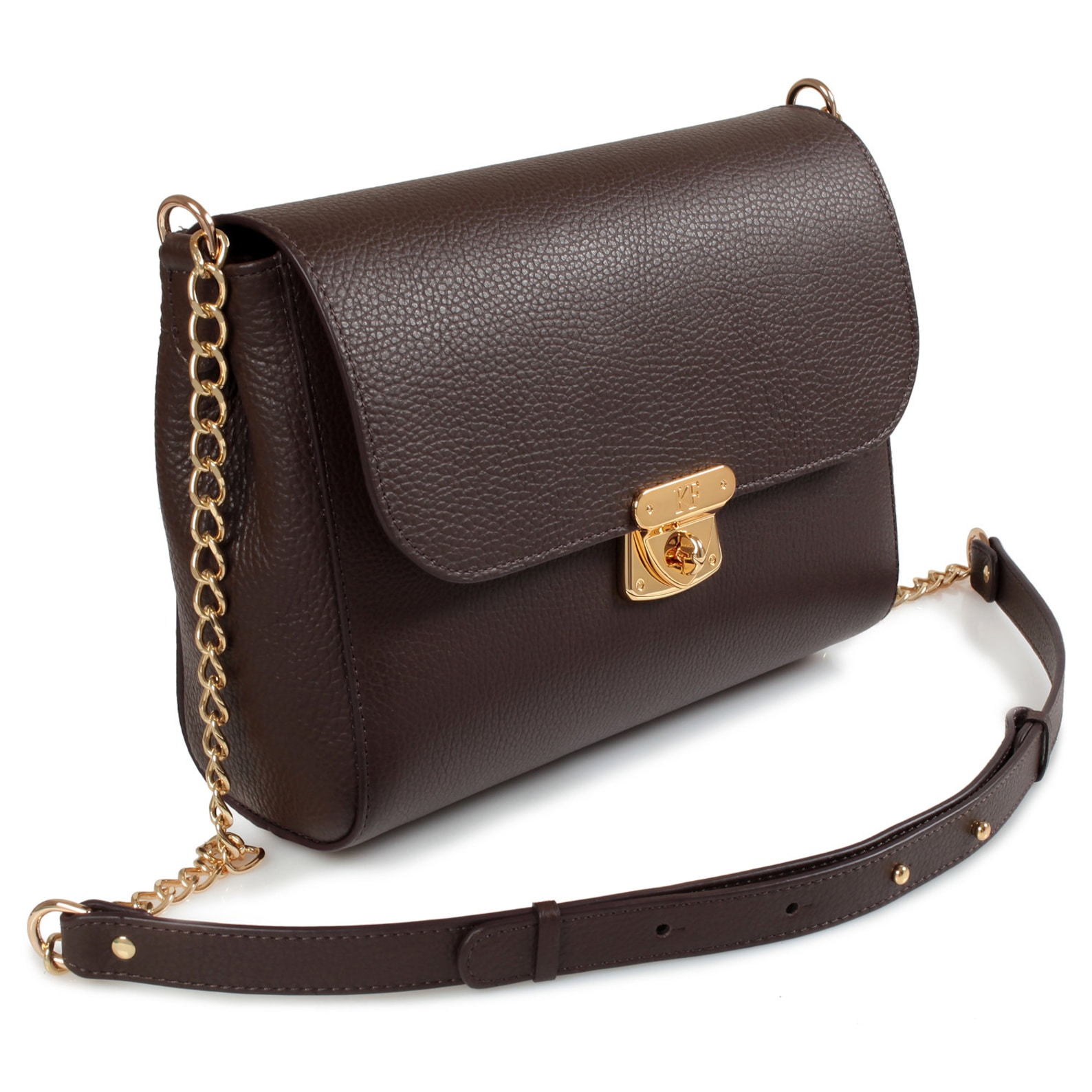 Leather Crossbody Bag Dark brown Leather Shoulder Bag Etsy