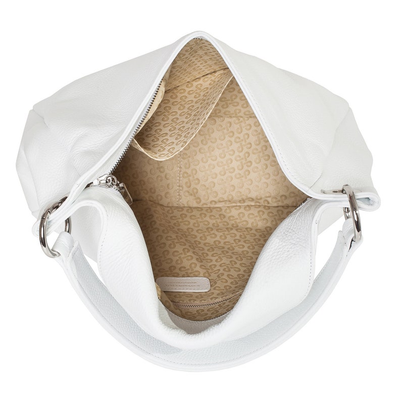 Leather Hobo Bag White Leather Hobo Bag Women's Leather Etsy