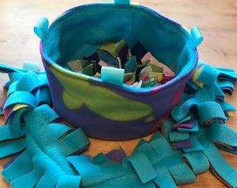 Hanging bucket hammock with fringed bottom and vine - rats / ferrets / sugar gliders - MADE TO ORDER -