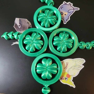 3D printed Fidget Shamrock keychain - 2 for 1 -