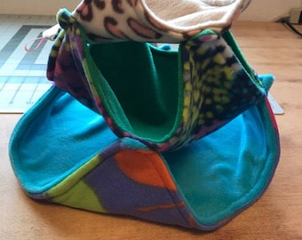 Patchwork triple hammock for rats / ferrets / sugar gliders / chinchilla MADE TO ORDER