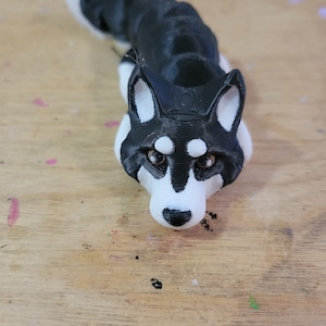 3D printed Husky fidget dog