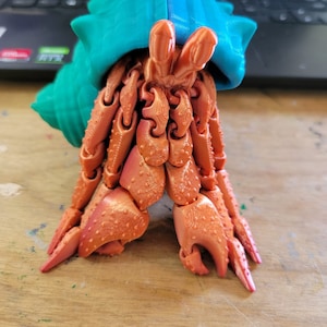 Cangrejo ermitaño Fidget impreso en 3D *HECHO A PEDIDO*