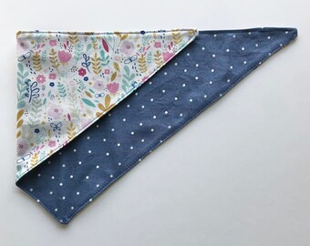 Dog Bandana - Whimsy Floral - Reversible