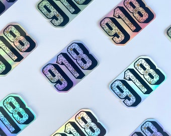 Holographic 918 Tulsa Sticker