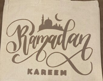 Ramadan canvas tote bag || Taraweeh tote bag || Ramadan gifts