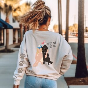 Custom Dog lover sweatshirt, pet lover gift for her, custom dog shirt, fur mama sweatshirt gift, holiday gift idea for pet lover,