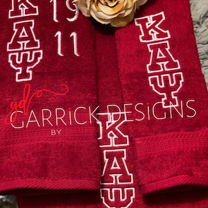 2  Piece Inspired Kappa Alpha Psi Towel set