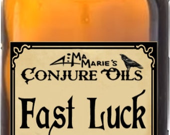 Ma Marie's Fast Luck Conjure Oil Good Luck Success Gambling Lottery Hoodoo Ritual Swamp Magic