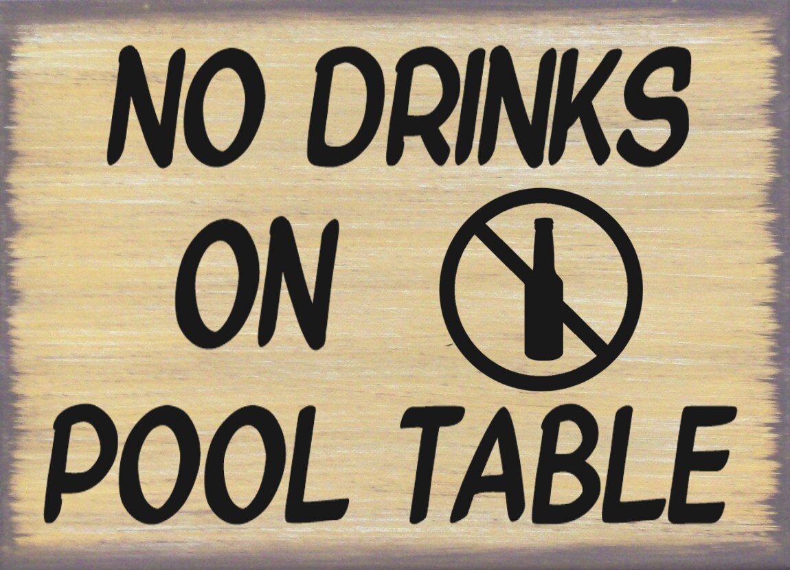 Canvas Pool Table Signs