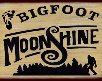 Bigfoot Moonshine Billiards Pool Bar Pub Canvas Sign Home Decor