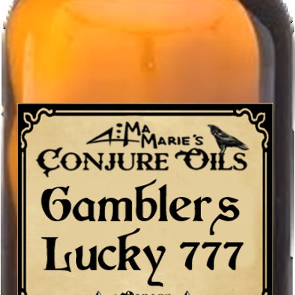 Ma Marie's Gambler's Lucy 777 Oil Good Luck Money Winning Casino Lottery Bingo Hoodoo Folk Magic