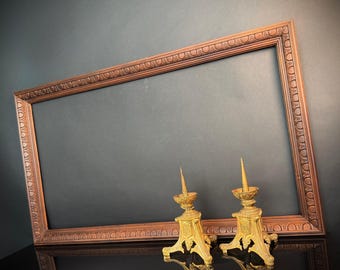 Extra Large Carved Wood picture Frame | 114x87.5cm | Carved Detail | Gallery Wall